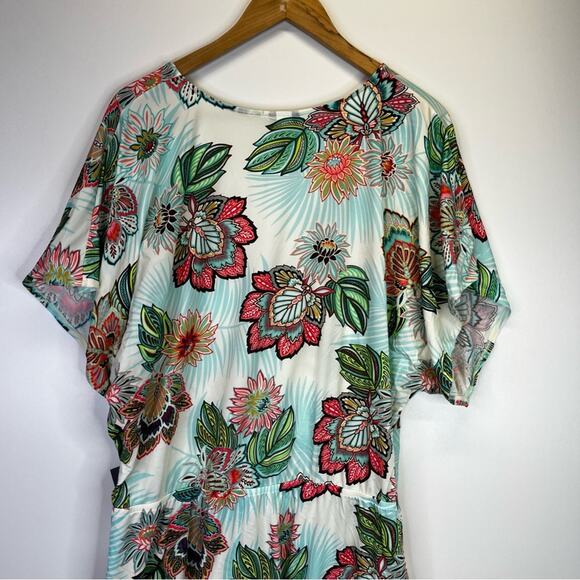 Coco Reef Adorn Printed Tiered Cover Up Swim dress multicolor - L - Picture 9 of 13